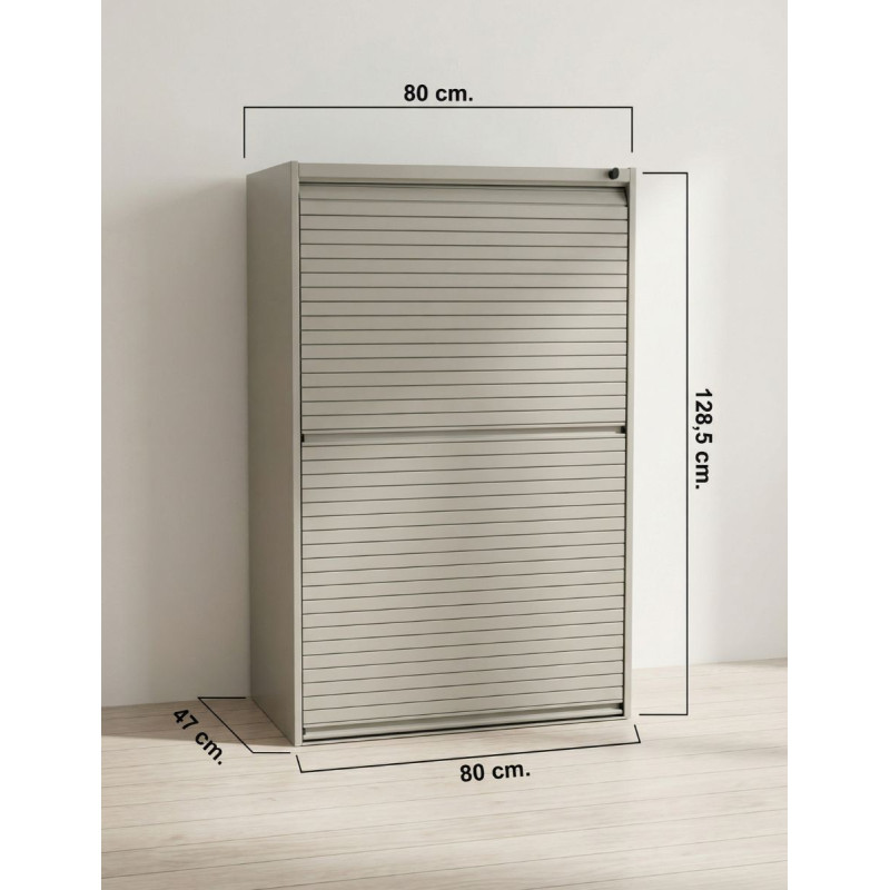 Armario Metálico Oficina Gris MM1718 de Montiel