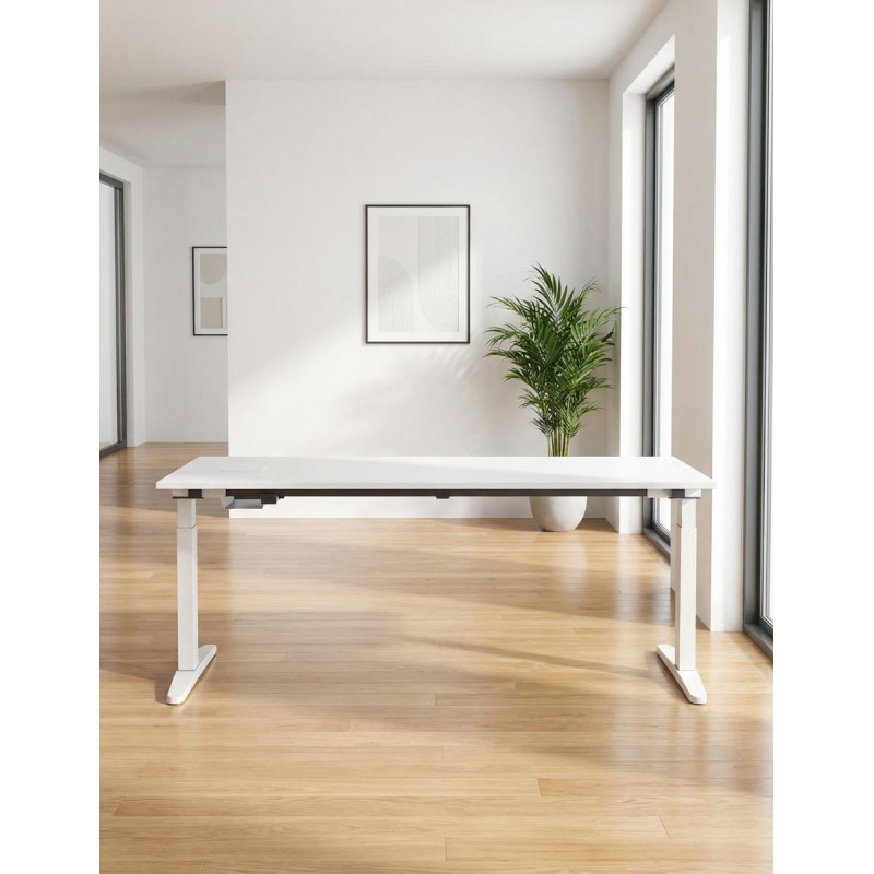 Mesa Blanca Elevable con Pantalla Táctil - Montiel