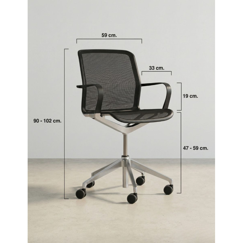 Silla Giratoria Escritorio Malla Filo de Bene - Reoffice