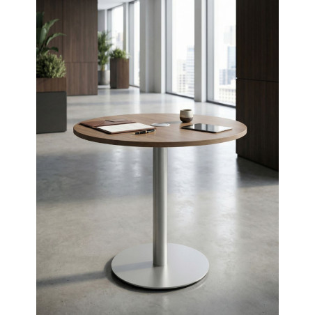 Mesa de reuniones madera redonda 80 cm - Reoffice