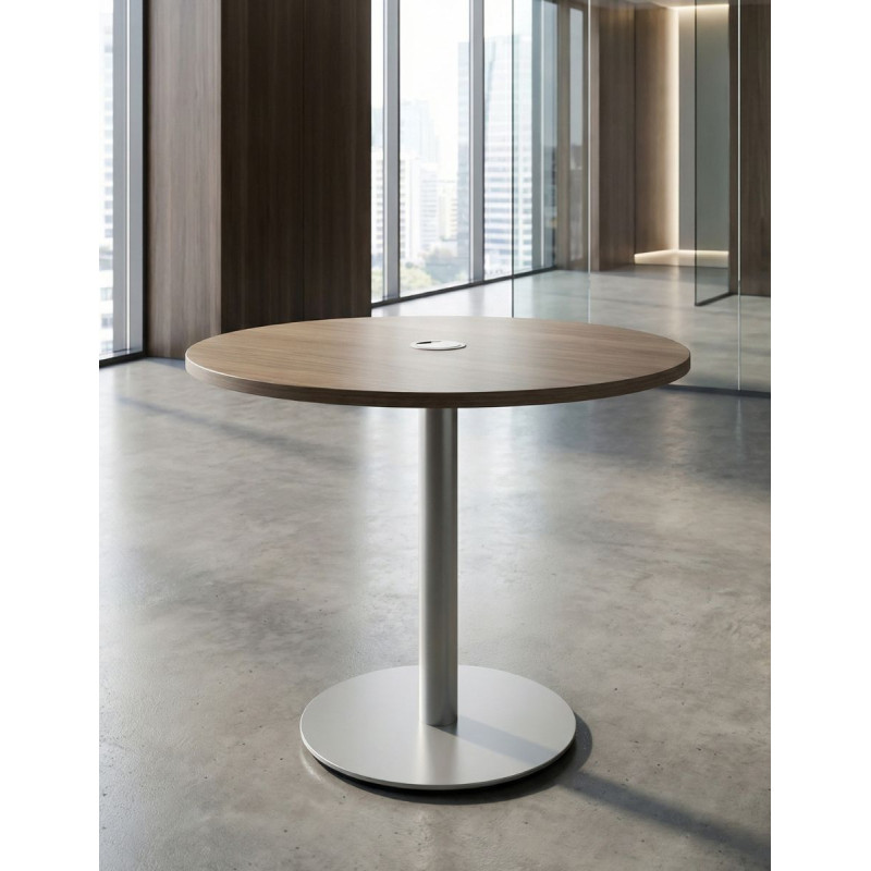 Mesa de reuniones madera redonda 80 cm - Reoffice