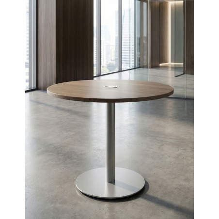 Mesa de reuniones madera redonda 80 cm - Reoffice