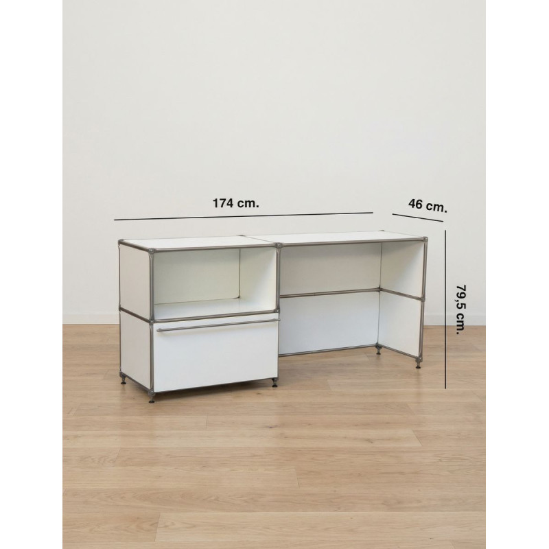 Escritorio Pequeño Blanco con archivador MM1592 - Montiel