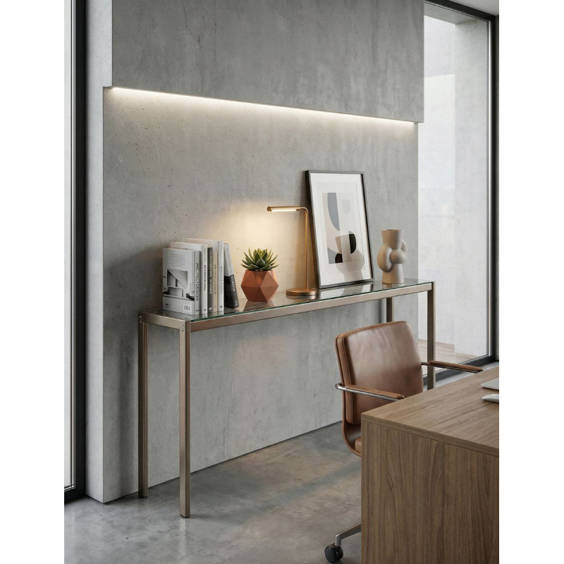 Mesa alta estrecha de cristal MM1565 - Montiel