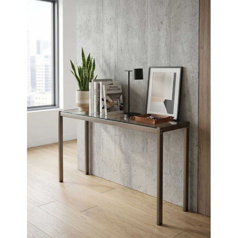 Mesa alta estrecha de cristal MM1565 - Montiel