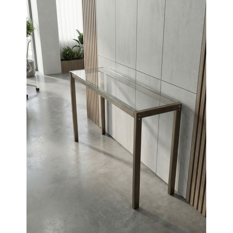 Mesa alta estrecha de cristal MM1565 - Montiel