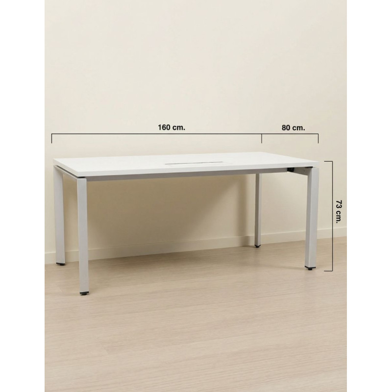 Mesa Oficina Blanca 160x80 Ottima de Steelcase - Montiel
