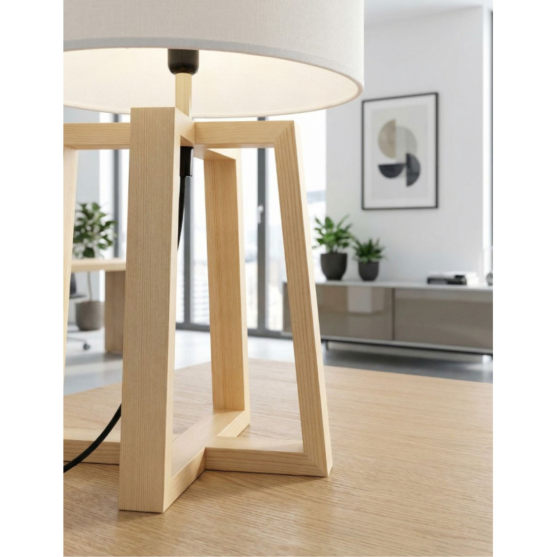 Lámpara de Mesa Oficina de Madera Korsade - Montiel