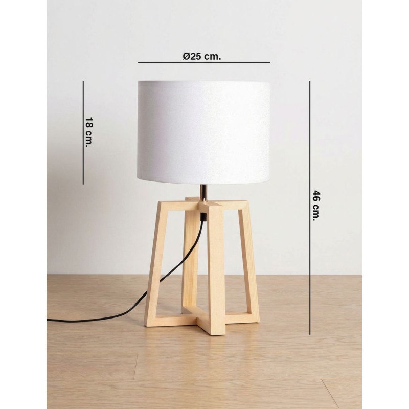 Lámpara de Mesa Oficina de Madera Korsade - Montiel