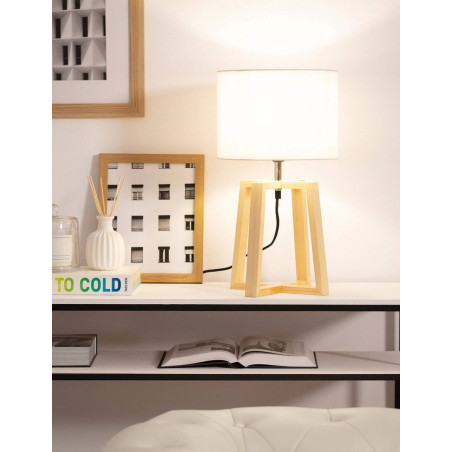 Lámpara de Mesa Oficina de Madera Korsade - Montiel