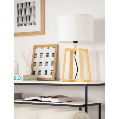 Lámpara de Mesa Oficina de Madera Korsade - Montiel