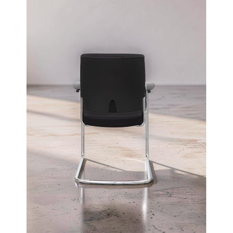 Silla Oficina Negra Patín Metálico de Roder - Montiel