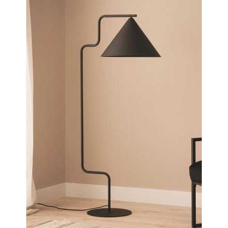 Lámpara de Pie para Oficina de Metal Negra Odyssey - Montiel