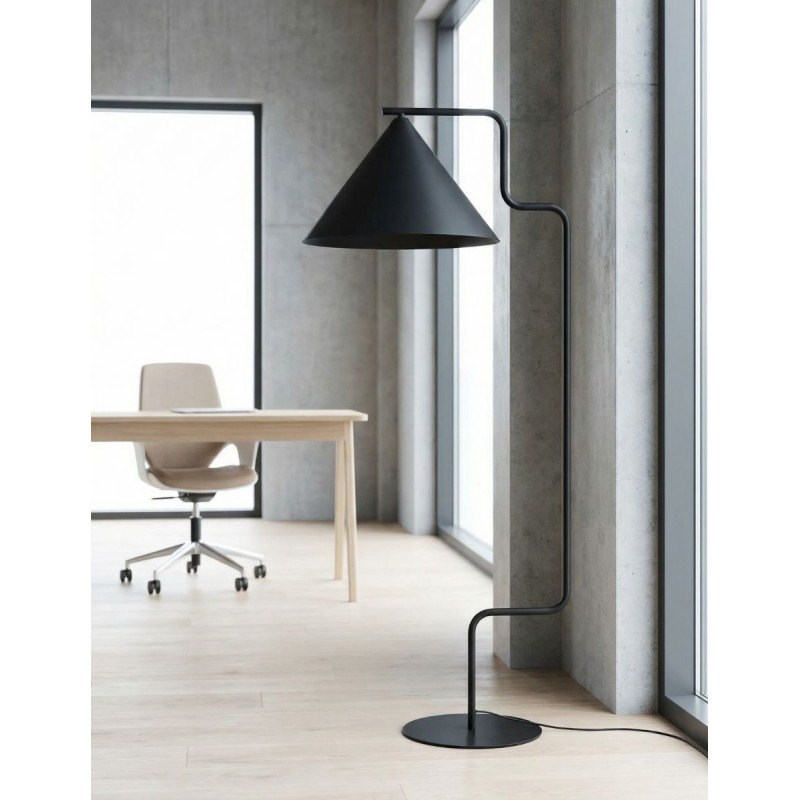 Lámpara de Pie para Oficina de Metal Negra Odyssey - Montiel