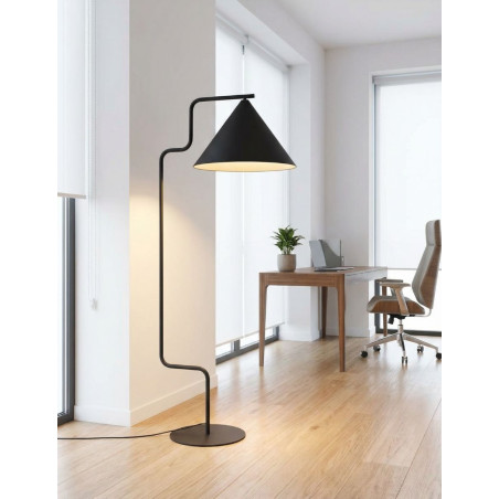 Lámpara de Pie para Oficina de Metal Negra Odyssey - Montiel