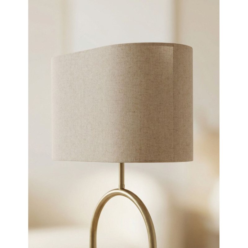 Lámpara Oficina de Pie Dorada de Metal Brilthor - Montiel