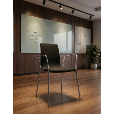 Silla Confidente Tela Negra Gorka de Akaba - Montiel