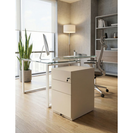 Cajonera Beige Metálica 3 Cajones de Bisley - Montiel