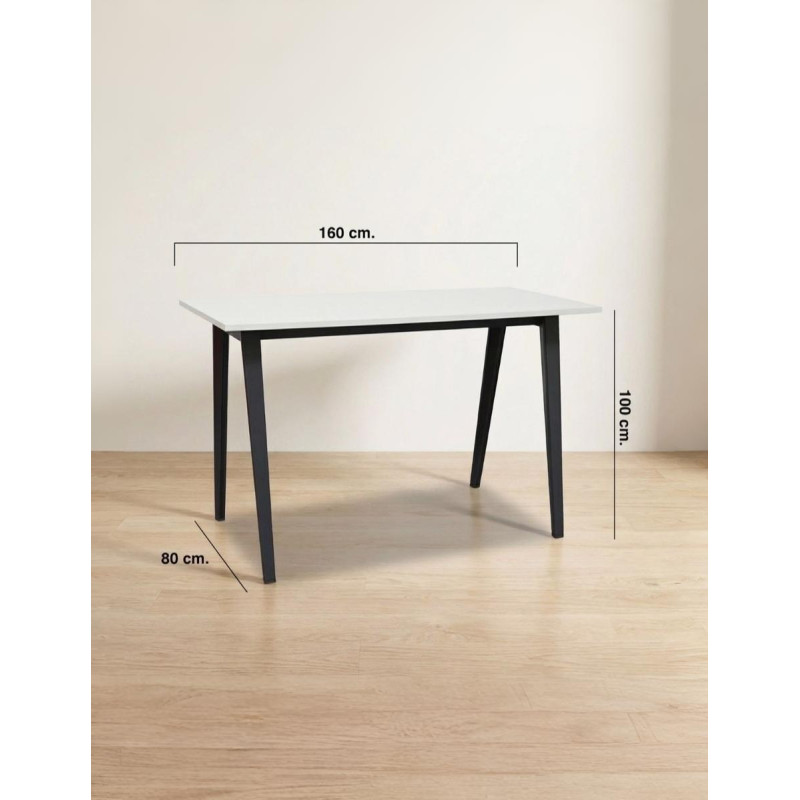 Mesa Madera Alta Blanca 160x80 cm. de Steelcase - Montiel
