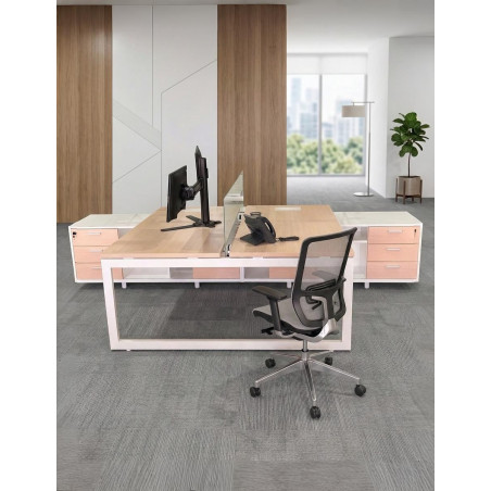 Multipuesto Oficina Dos Puestos Roble de Forma 5 - Montiel