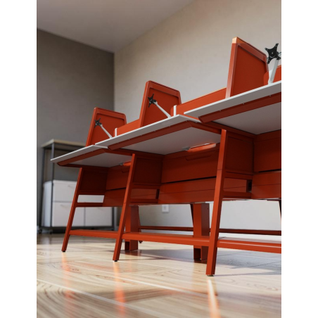 Multipuesto Alto Terracota 6 Puestos de Steelcase | Montiel