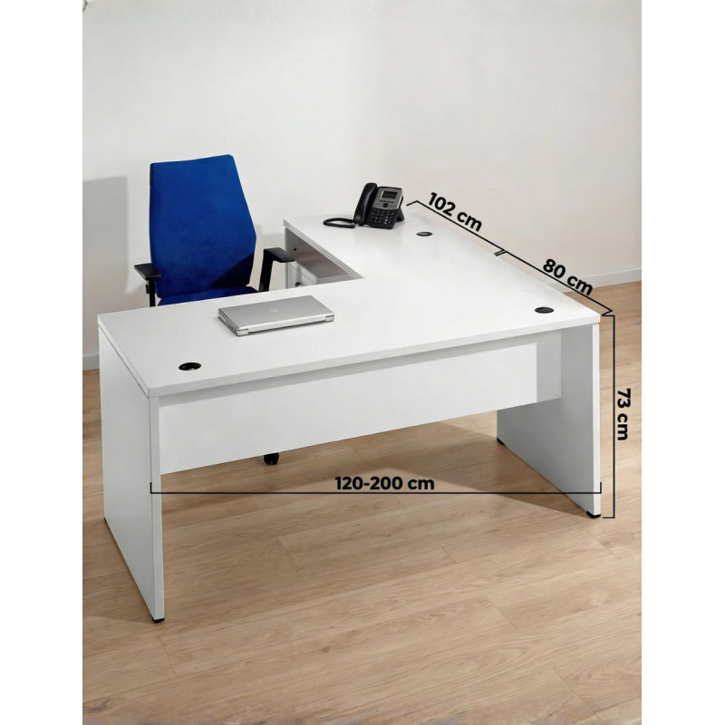 ▷ Mesa Escritorio Madera Opción de Ala Euro2000 Euromof