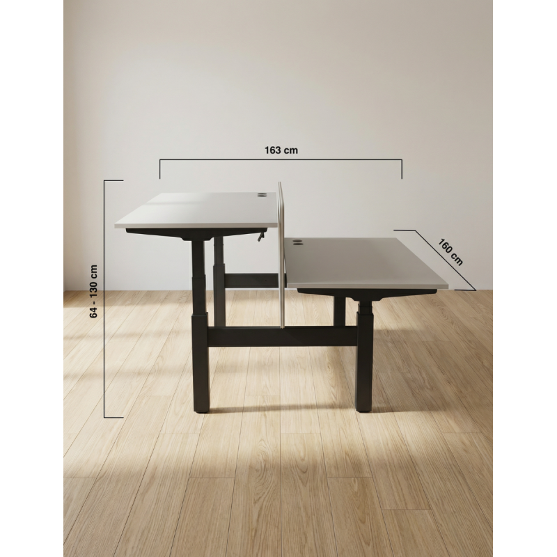 Mesa 2 Puestos con Electrificación de Actiu | Montiel
