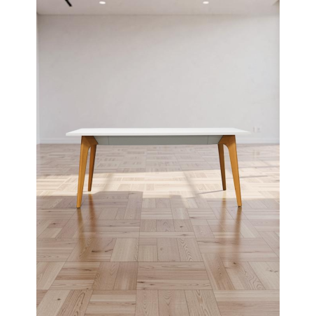 Mesa Blanca Rectangular Altura Media de Benne - Montiel
