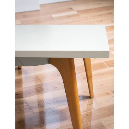 Mesa Blanca Rectangular Altura Media de Benne - Montiel