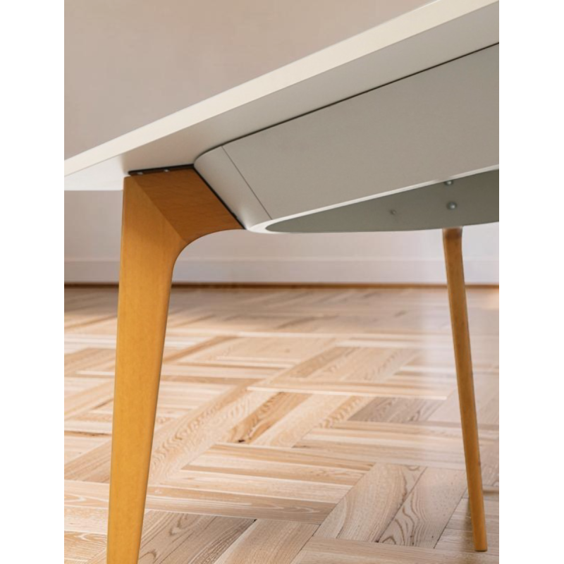 Mesa Blanca Rectangular Altura Media de Benne - Montiel