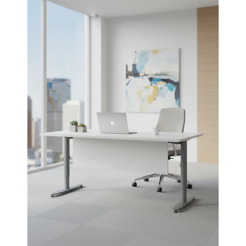 Mesa Blanca Oficina con Faldón de Kinnarps - Montiel