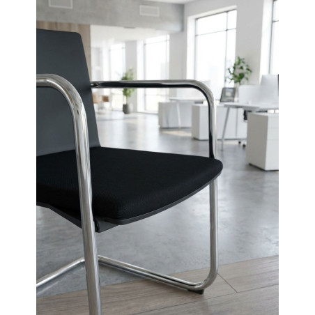 Silla Oficina de Recepción Negra de Wilkhahn - Montiel