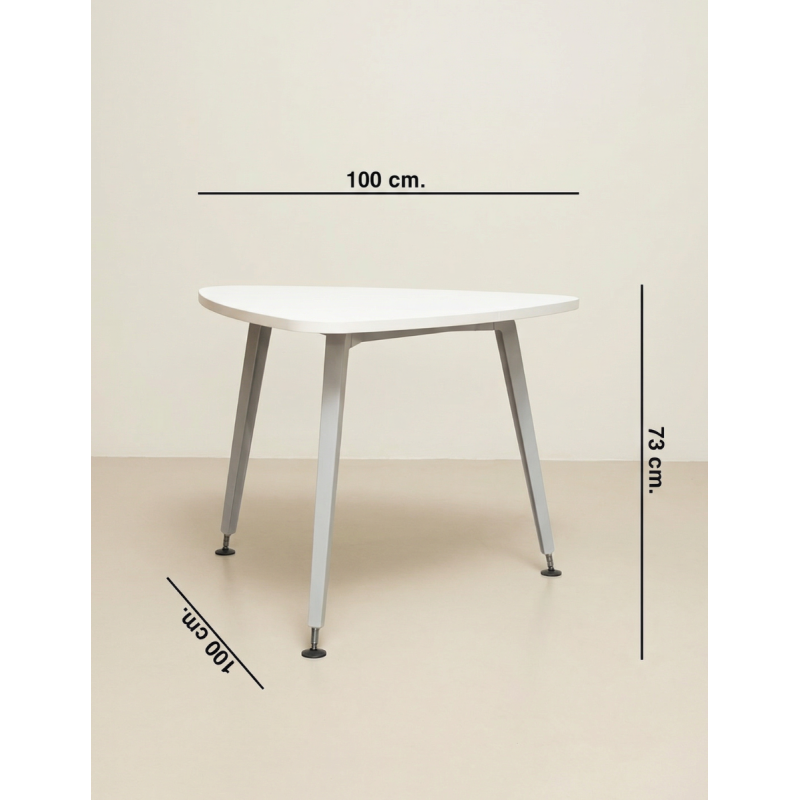 Mesa Blanca Triangular Reuniones MM1689 de Montiel