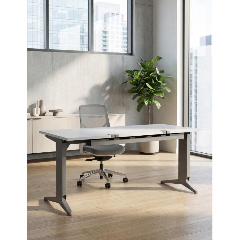 Mesa Escritorio Madera con Pasacables Fusión de Steelcase - Montiel