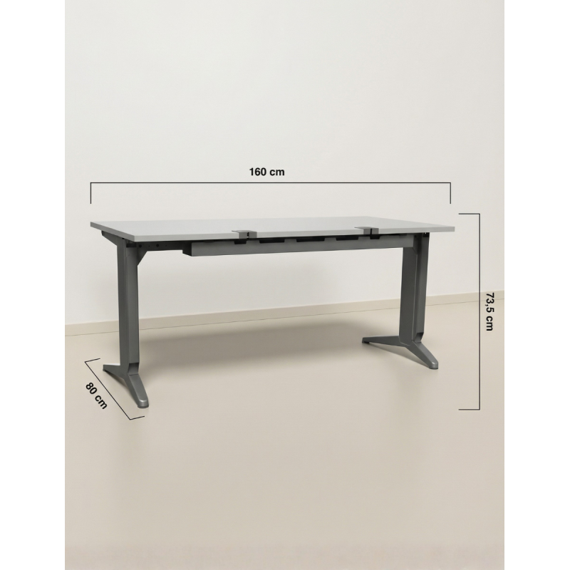 Mesa Escritorio Madera con Pasacables Fusión de Steelcase - Montiel