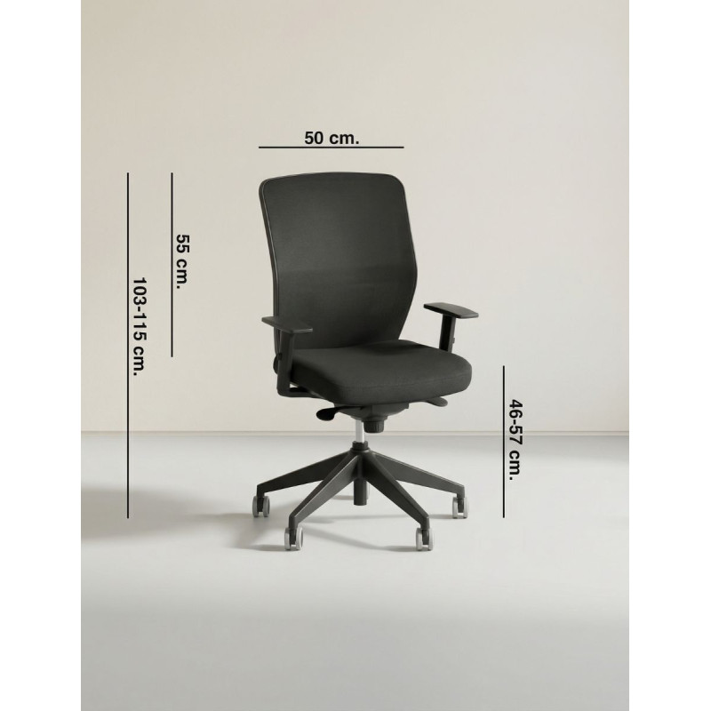 Silla Ergonómica JM Tapizada de Kunna - Oficinas Montiel