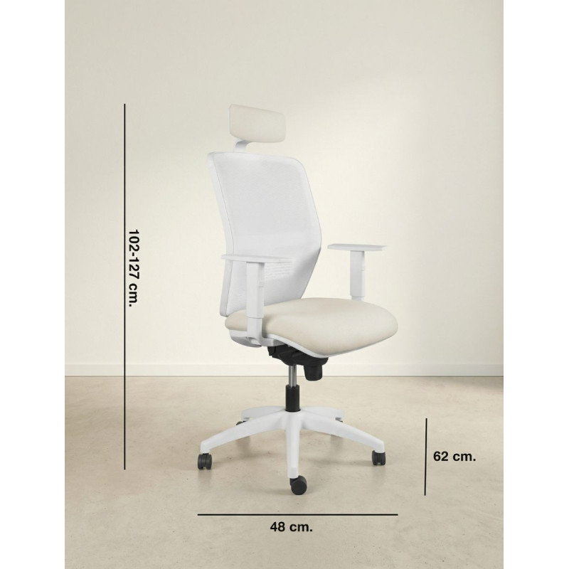 Silla Ergonómica Blanca Kerry White de Vincolo - Montiel