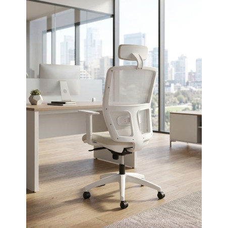 Silla Ergonómica Blanca Kerry White de Vincolo - Montiel