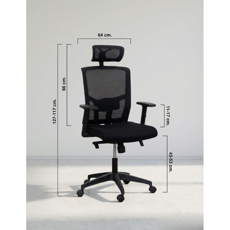 ▷ Silla Despacho Ergonómica Viena de Euromof - Oficinas Montiel