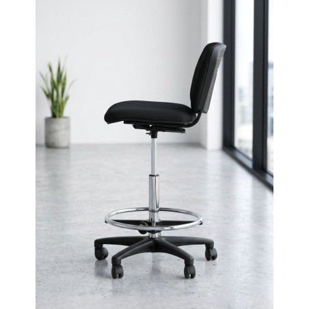 Taburete con respaldo LEO de Kunna - Oficinas Montiel