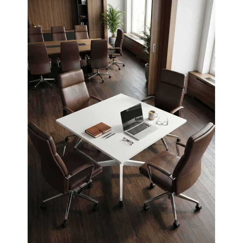 Mesa Escritorio Pequeña con Ruedas 90x90 cm - Montiel