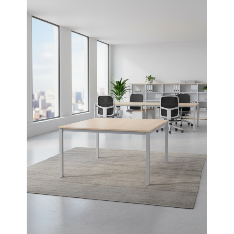 ▷ Mesa de Reuniones Cuadrada ECO de Ismobel - Oficinas Montiel