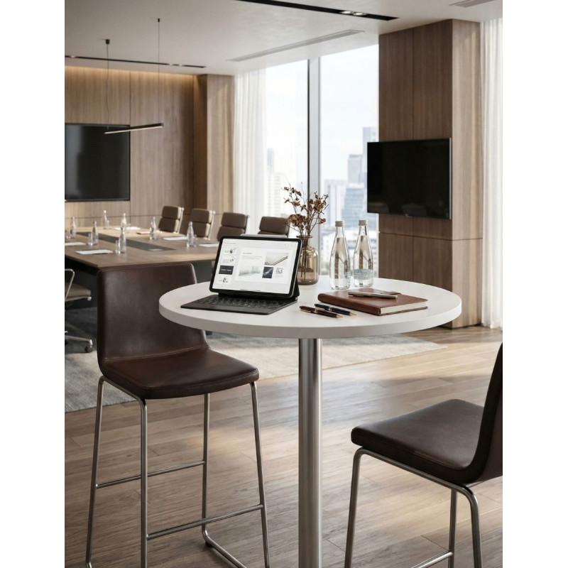 Mesa Redonda Alta Blanca MM1264 de Montiel