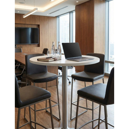 Mesa Redonda Alta Blanca MM1264 de Montiel