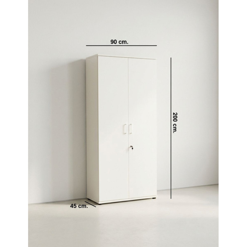 ▷ Armario de Madera Alto con Llave de Kunna - Oficinas Montiel