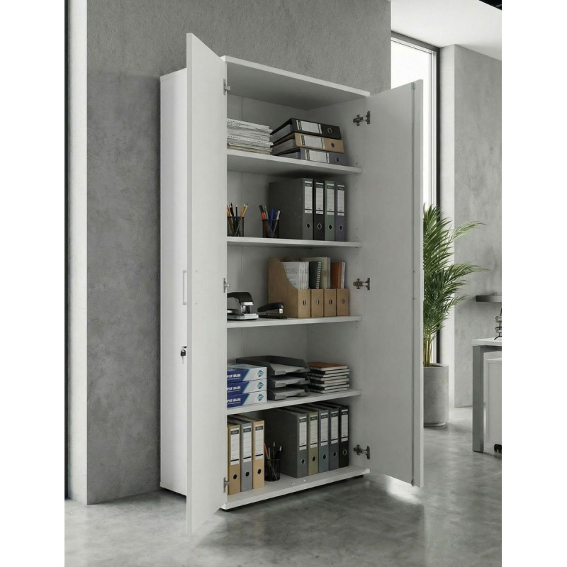 ▷ Armario de Madera Alto con Llave de Kunna - Oficinas Montiel