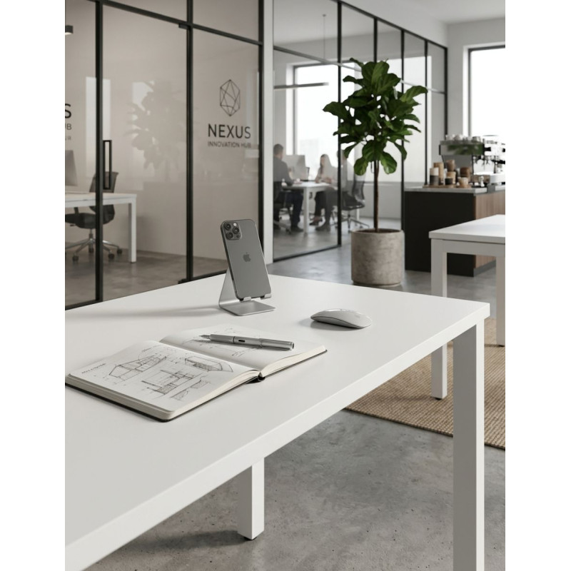 Mesa Blanca Oficina 140x80 cm. Eco de Kunna - Montiel