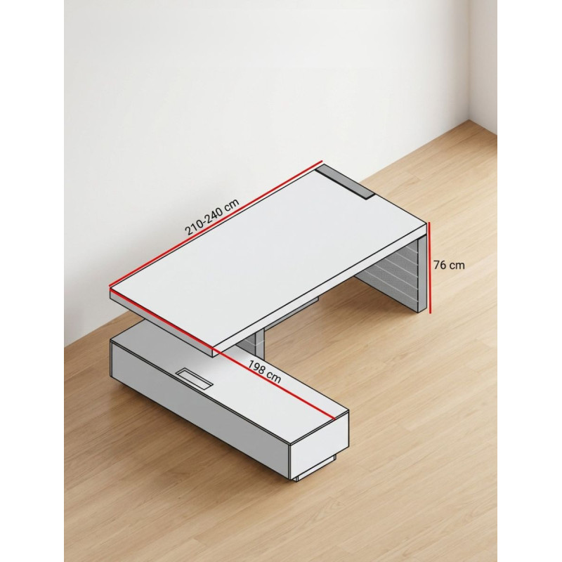 ▷ Mesa de Dirección con Credencia Jera de Las Mobili - Oficinas Montiel