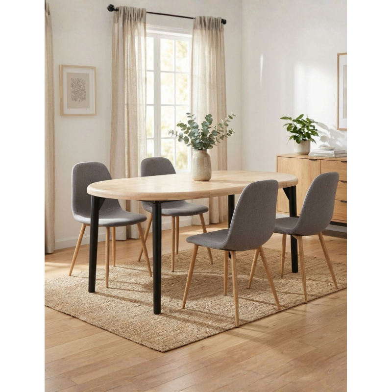 Mesa Extensible 100-140-180 cm. de Madera Celest - Montiel