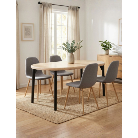 Mesa Extensible 100-140-180 cm. de Madera Celest - Montiel